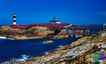 Картинка испания календари природа мост водоем 2018 растения маяк