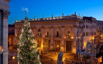 Картинка города рим +ватикан+ италия праздник памятник елка