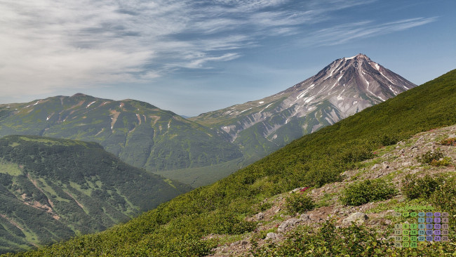 Обои картинки фото россия, календари, природа, гора, 2018, растения