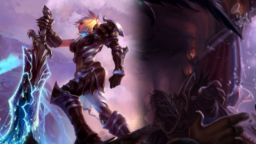 Картинка видео+игры league+of+legends riven доспехи меч