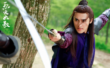Картинка кино+фильмы the+flame`s+daughter парень мечи бой дерево