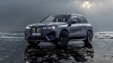 Картинка bmw+ix+m60+2022 автомобили bmw мощный кроссовер побережье ix m60 электромобиль