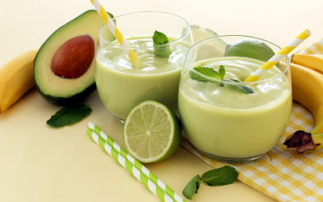 Картинка еда напитки авокадо банан лайм смузи напиток