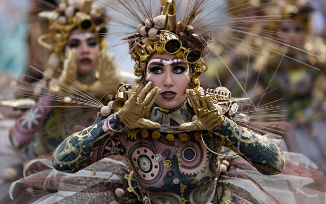 Обои картинки фото разное, маски,  карнавальные костюмы, девушка, фотография, карнавал, by, oreskis