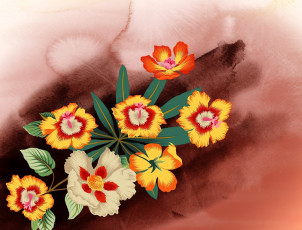 Картинка рисованное цветы