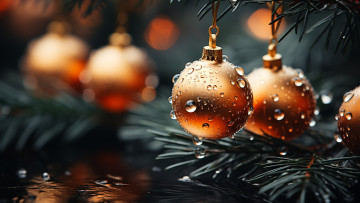 Картинка праздничные -+разное+ новый+год шарики звезда розы рождество красные новый год ёлочные игрушки новогодние украшения