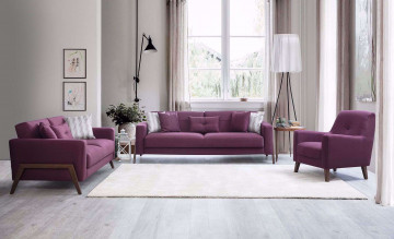 обоя интерьер, гостиная, дизайн, стиль, лампы, комната, растения, мягкая, мебель