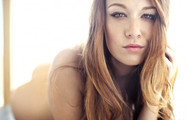 Обои картинки фото девушки, leanna decker, рыжая, лицо