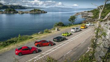 Картинка mixed автомобили разные вместе машины природа трасса