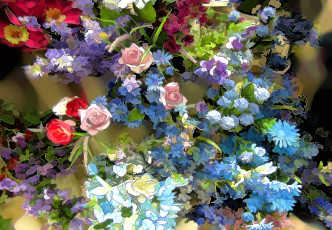 Картинка разное компьютерный+дизайн разные цветы