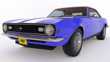 обоя автомобили, 3д, z28, camaro, chevy, 1967