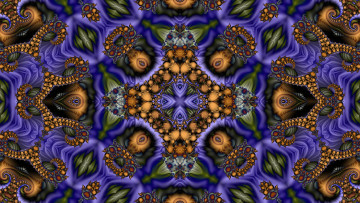 Картинка 3д+графика фракталы+ fractal цвета фон узор