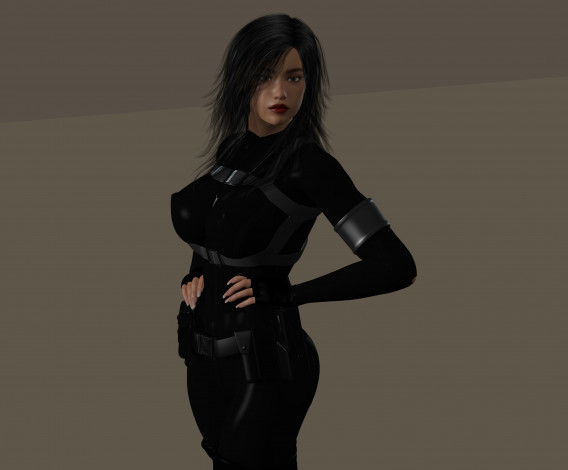 Обои картинки фото 3д графика, люди , people, фон, взгляд, девушка