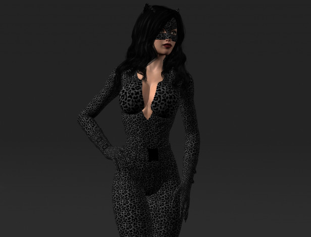 Обои картинки фото 3д графика, люди , people, фон, взгляд, девушка, маска