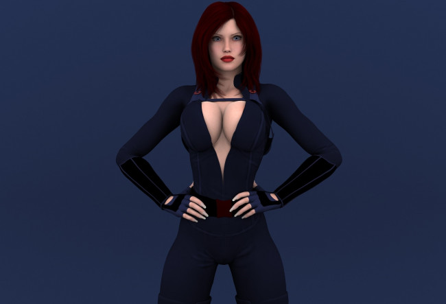 Обои картинки фото 3д графика, люди , people, фон, взгляд, девушка