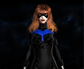 Картинка 3д+графика люди+ people взгляд девушка маска фон