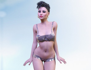 Картинка 3д+графика люди+ people взгляд девушка фон