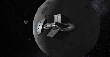 Картинка космос арт планета вселенная полет космический корабль