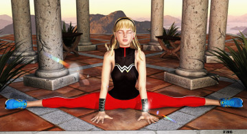 Картинка 3д+графика люди+ people взгляд девушка фон