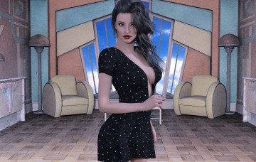 Картинка 3д+графика люди+ people фон взгляд девушка