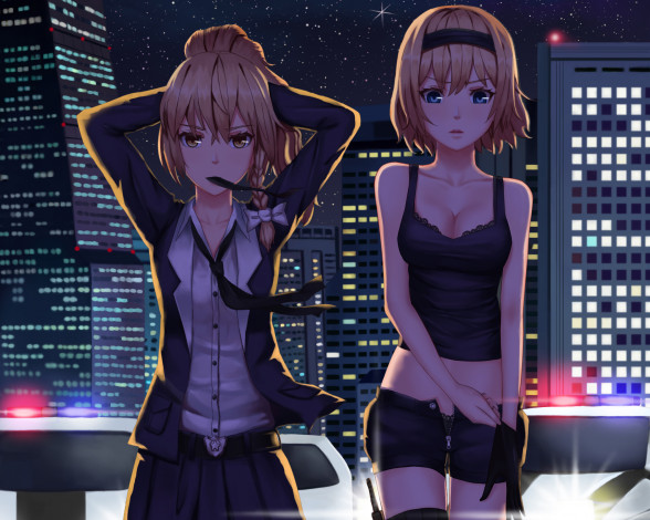 Обои картинки фото аниме, touhou, alice, margatroid, kirisame, marisa, du, mogu