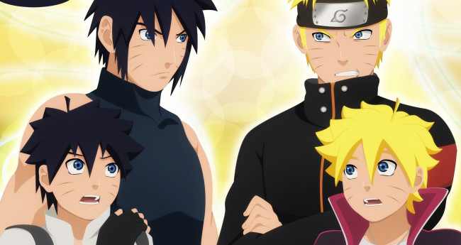 Обои картинки фото аниме, naruto, tedeik, menma, uzumaki, boruto