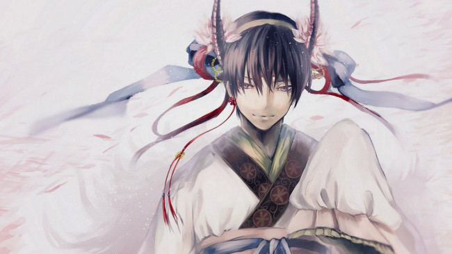 Обои картинки фото аниме, hoozuki no reitetsu, хакутаку, арт