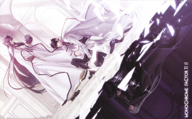 Обои картинки фото аниме, monochrome factor, акира, широгане, парни