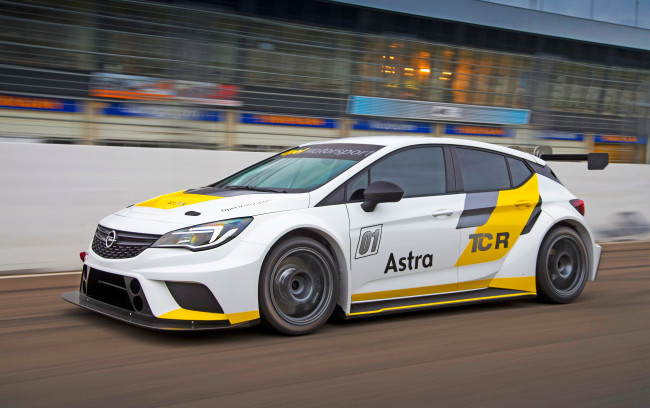 Обои картинки фото автомобили, opel, tcr, astra, 2016г