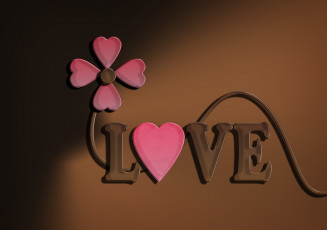 Картинка праздничные день+святого+валентина +сердечки +любовь цветок