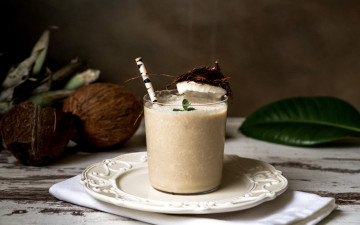 Картинка еда напитки +коктейль кокос бокал напиток