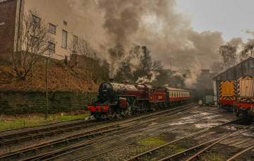 Картинка техника паровозы паровоз рельсы