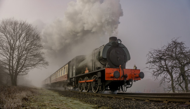 Обои картинки фото техника, паровозы, рельсы, паровоз