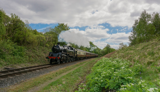 Обои картинки фото техника, паровозы, паровоз, рельсы