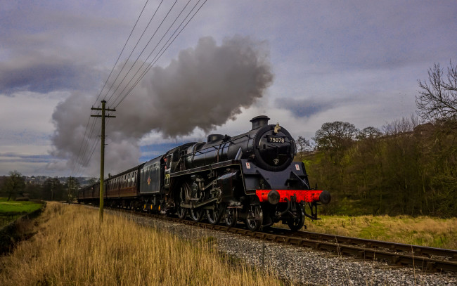 Обои картинки фото техника, паровозы, рельсы, паровоз