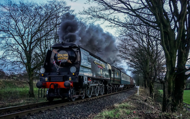 Обои картинки фото техника, паровозы, паровоз, рельсы