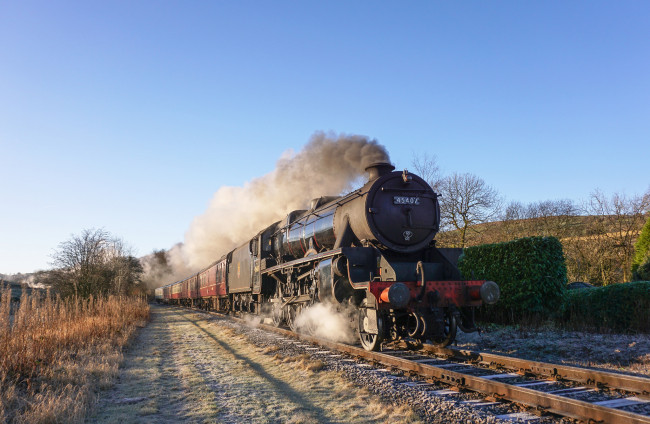 Обои картинки фото техника, паровозы, паровоз, рельсы