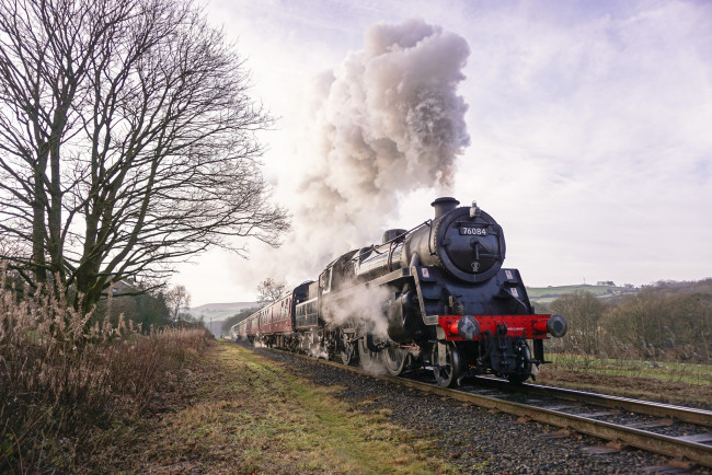 Обои картинки фото техника, паровозы, паровоз, рельсы