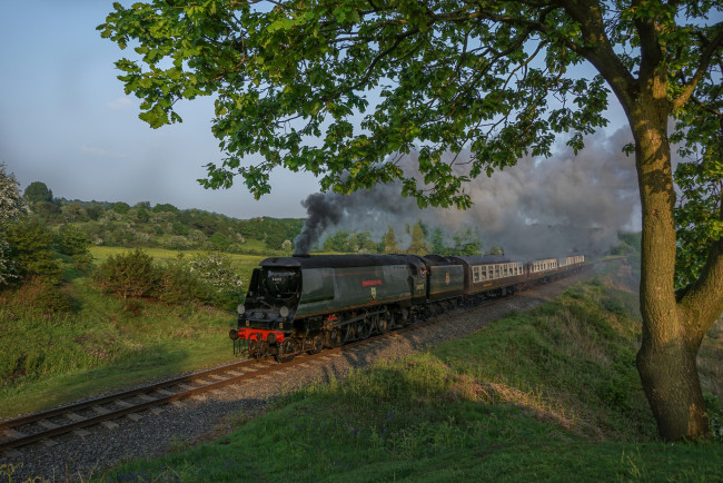 Обои картинки фото техника, паровозы, рельсы, паровоз