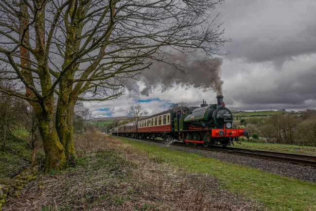 Обои картинки фото техника, паровозы, рельсы, паровоз