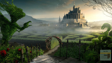 Картинка календари фэнтези растения лабиринт замок 2018