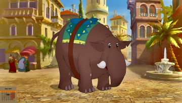 Картинка календари кино +мультфильмы 2018 слон фонтан