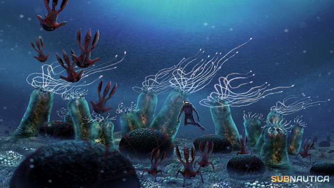 Обои картинки фото видео игры, subnautica, симулятор, action, адвенчура, подводный, мир