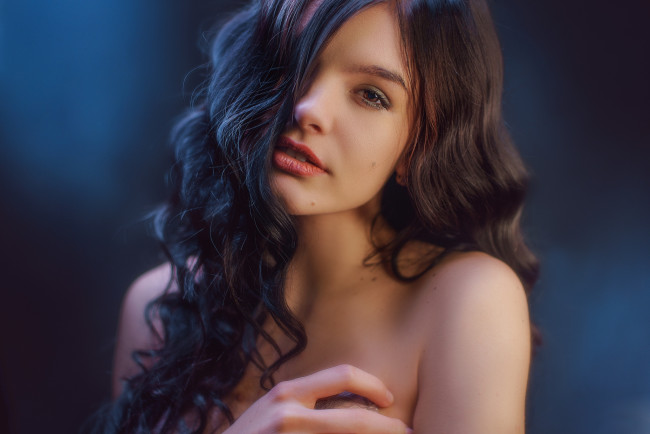 Обои картинки фото девушки, -unsort , лица,  портреты, взгляд, лицо