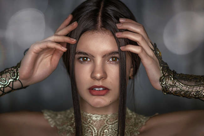 Обои картинки фото девушки, -unsort , лица,  портреты, взгляд, лицо