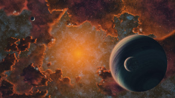 Картинка космос арт звезды галактики вселенная планеты