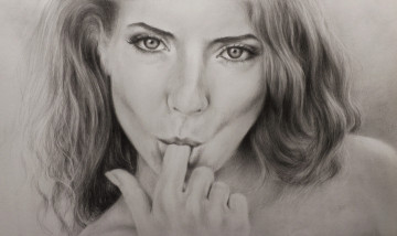 Картинка рисованное люди девушка фон взгляд