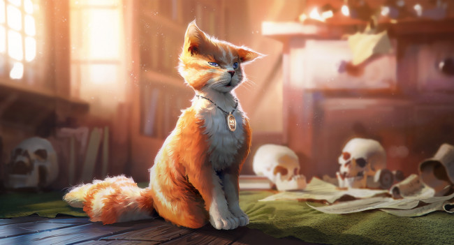 Обои картинки фото рисованное, животные,  коты, by, morten, solgaard, pedersen