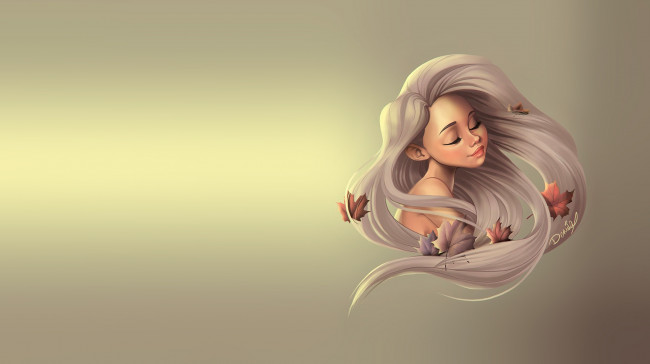 Обои картинки фото рисованное, люди, девочка