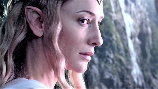 Обои картинки фото кино фильмы, the lord of the rings,  the fellowship of the ring, лицо, эльф, галадриэль